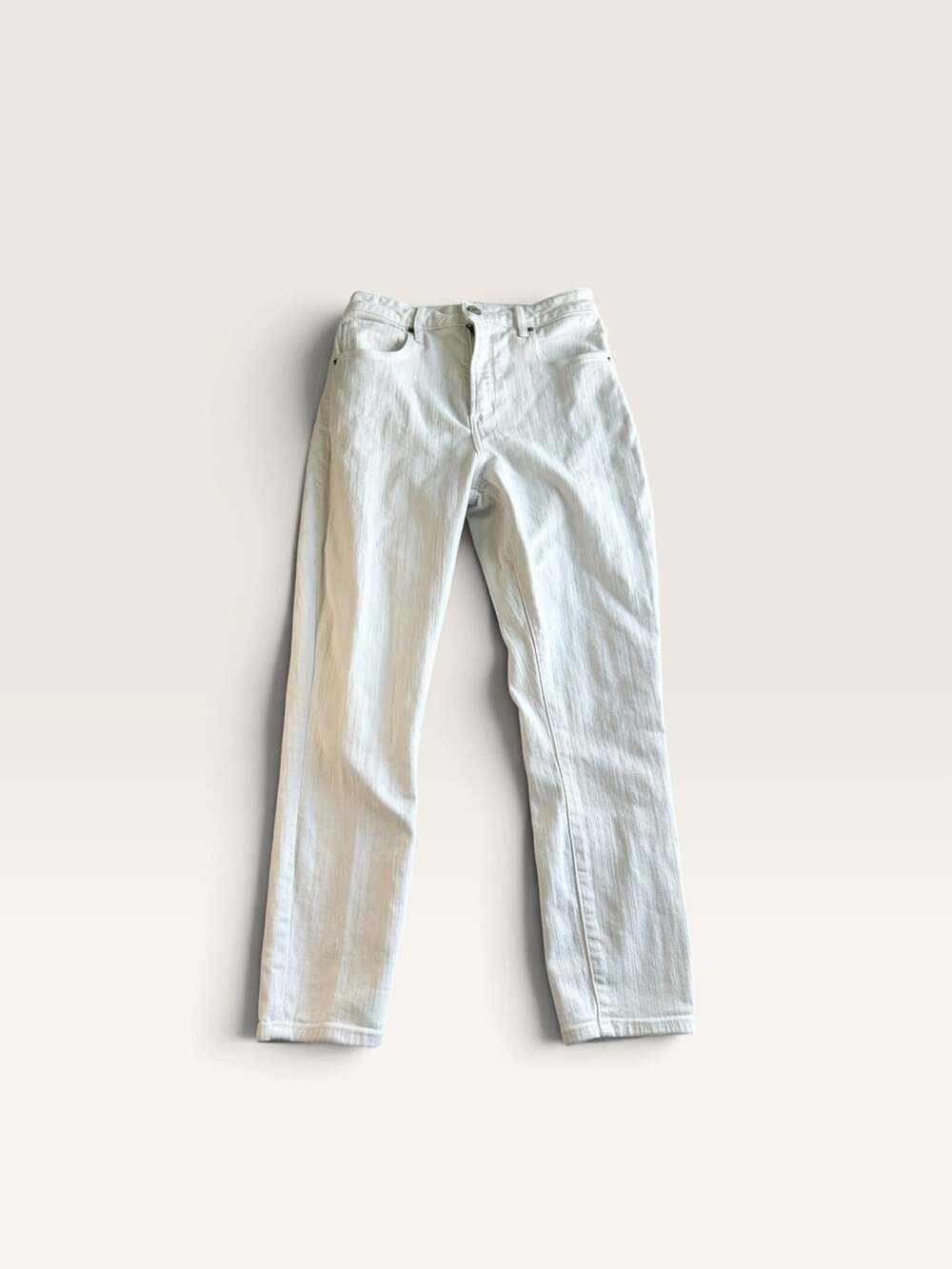 Abercrombie & Fitch Curve Love The Super Skinny Ankle High Rise White Jeans Size